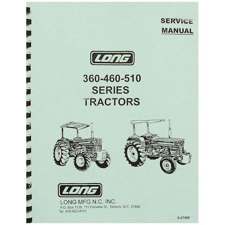 Aftermarket Service Manual For Long Tractor 360 460 460DT 460SD 460V 510 510DT MAR60-0005